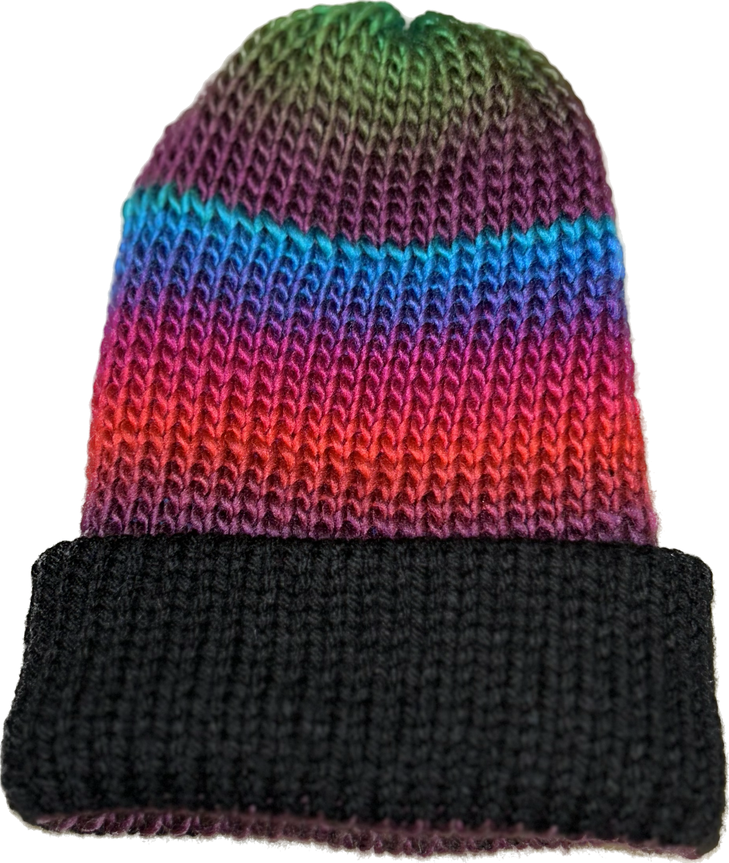 Neon Rainbow Knitted Beanie